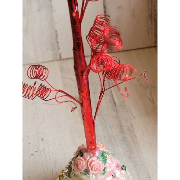 Unique blown glass wedding cake ornament tree Xmas glitter - Picture 10 of 16